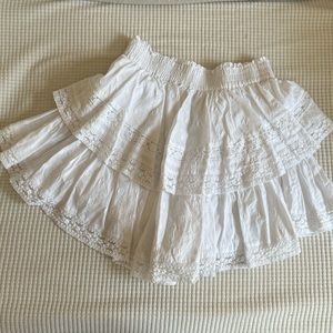 White American Eagle Ruffle Skirt